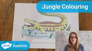 Jungle Animals Mindfulness Colouring Pages