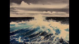 Watercolor Tutorial  Painting the sea and Sky with javidTabatabaei