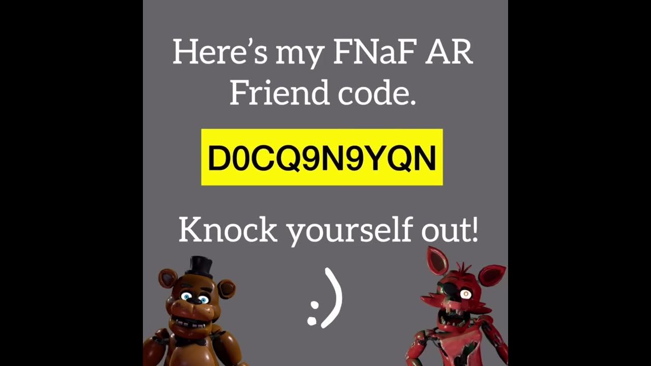 Zerchin68 FNaF AR friend code. YouTube