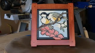 I purchased this art tile from Motawi Tileworks a few months ago. I thought an Arts & Craft style frame would be just what it needed. I 