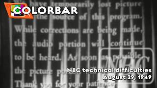 NBC technical difficulties - 08-29-1949
