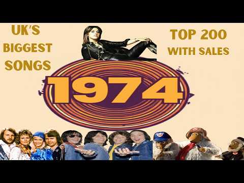 UK's Biggest Selling Singles of 1974 - Top 200 with sales.