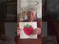 Grandma's Colorful Strawberry Drawing, With a Surprise Groundhog