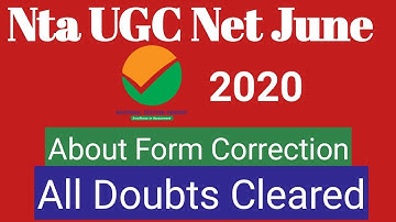 Nta Ugc Net june 2020 exam all doubt cleared | About Form Correction | Photograph