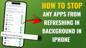 How To Disable Background App Refresh Of Any Applications In Apple Iphone | English