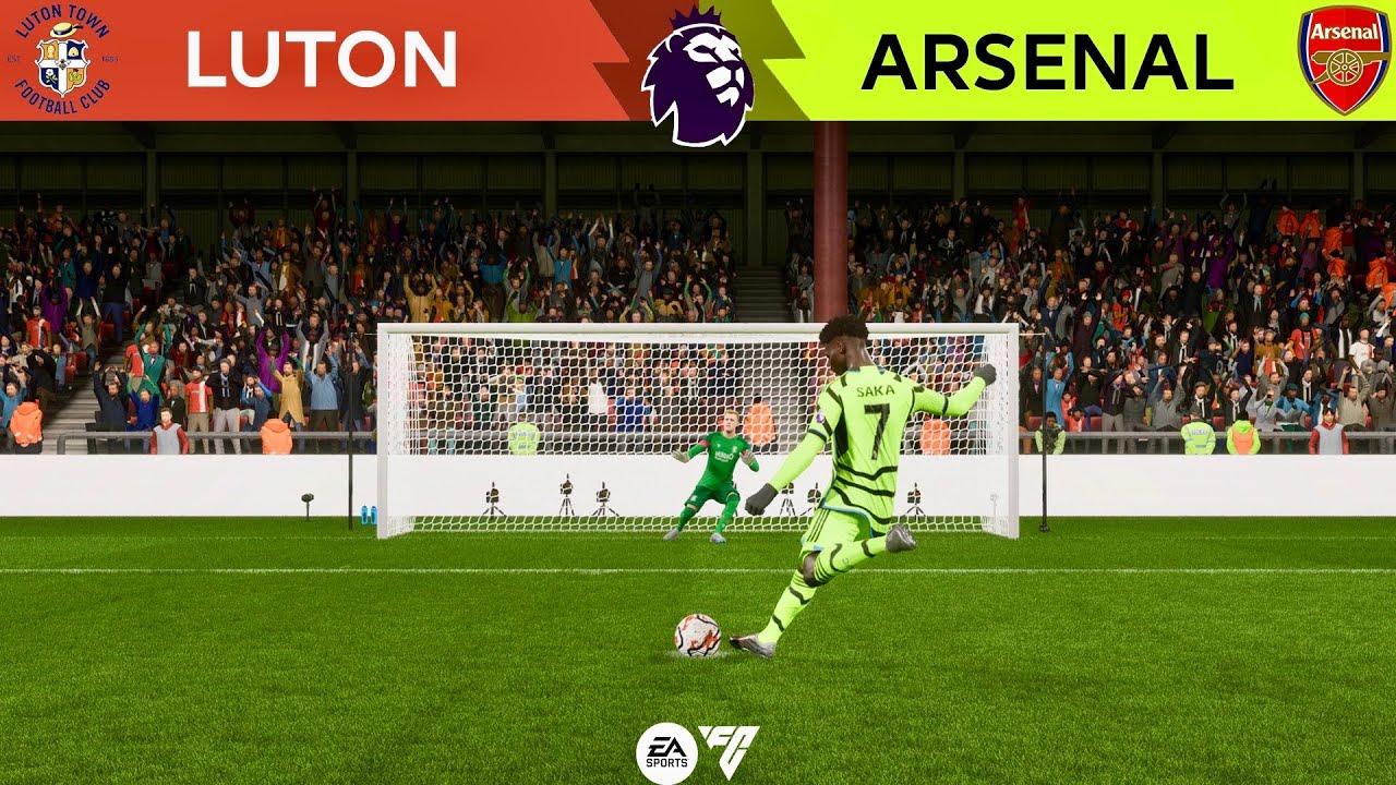 Em um jogo movimentado, Arsenal garante a vitória sobre o Luton Town no  apagar das luzes