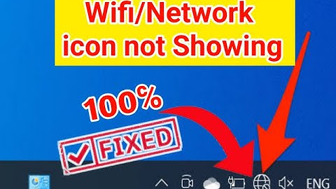Network icon blanked out in Windows Taskbar | WiFi icon missing on taskbar in Windows 10- Hindi 2023