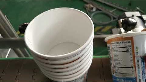 tapered cup auto labeling machine from SKILT Mona