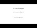 An Introduction to Experimental Research Design: Part 2
