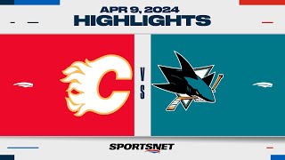 NHL Highlights | Flames vs. Sharks - April 9, 2024