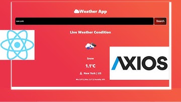React Weather App || Using Weather Api || Axios for Api Calls || Complete Responsive Design with CSS