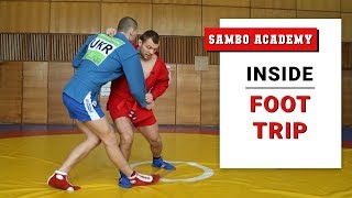 Inside foot trip and quick leg lock. Sambo combinations that could be used by any grappler