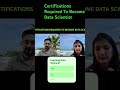 Certifications Required to Become Data Scientist #datascience #ai #careeradvice #datascientist
