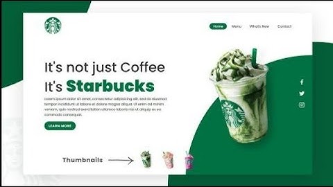 Starbucks Landing Page Website Design using Html CSS & Javascript | Step By Step Web Design Tutorial