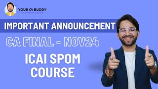 Important Announcement by ICAI | CA Final Nov'24 students |
