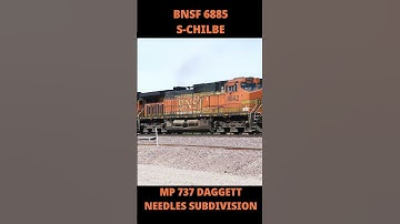 BNSF 6885 WB S-CHILBE MP 737 NEEDLES SUB DAGGETT 3-13-2024 #bnsf #railway #automobile