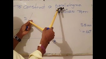 How to construct a parallelogram  given two sides and included angle