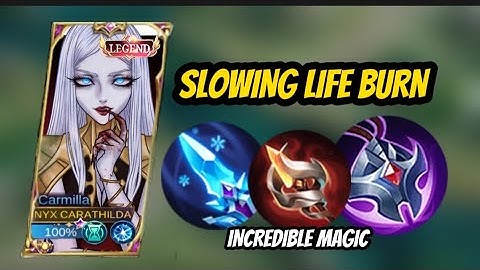 CARMILLA UNBELIEVABLE LIFE BANE EFFECTS WITH EXTRA BURNING+SLOWING ITEMS TO DEFEAT THE ENEMIES