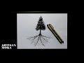 #Art121 | How to draw a tree step by step (very easy) | Draw tree | पेड़ ड्राइंग |  رسم شجرة