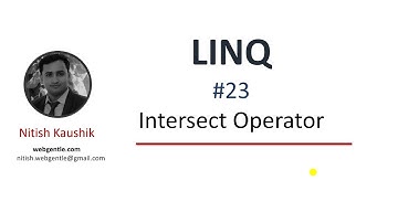 (#23) Intersect in LINQ | LINQ tutorial for beginners