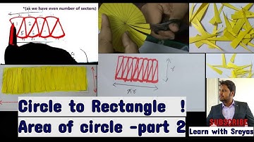 From Circle to Rectangle | Area of Circle - part 2 | General Math Series | Learn with Sreyas