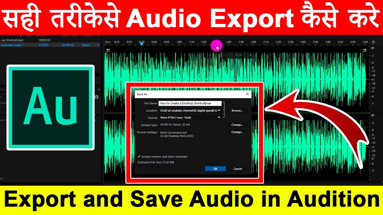 How to Export and Save Audio in Adobe Audition (Step by Step Process ...