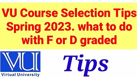 Good News VU course selection 2023 some important Tips #vu