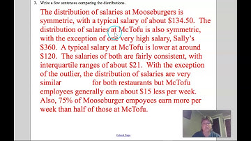 AP Stats Comparing Distributions