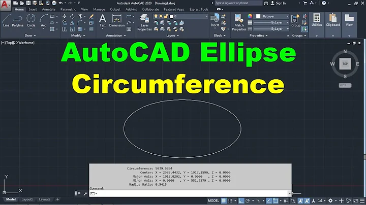 AutoCAD Ellipse Circumference