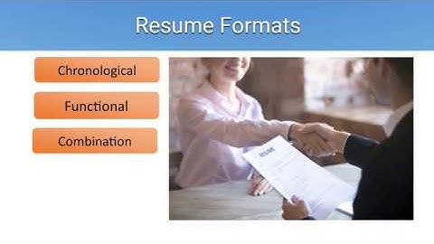 Resume Formats: Three Formats