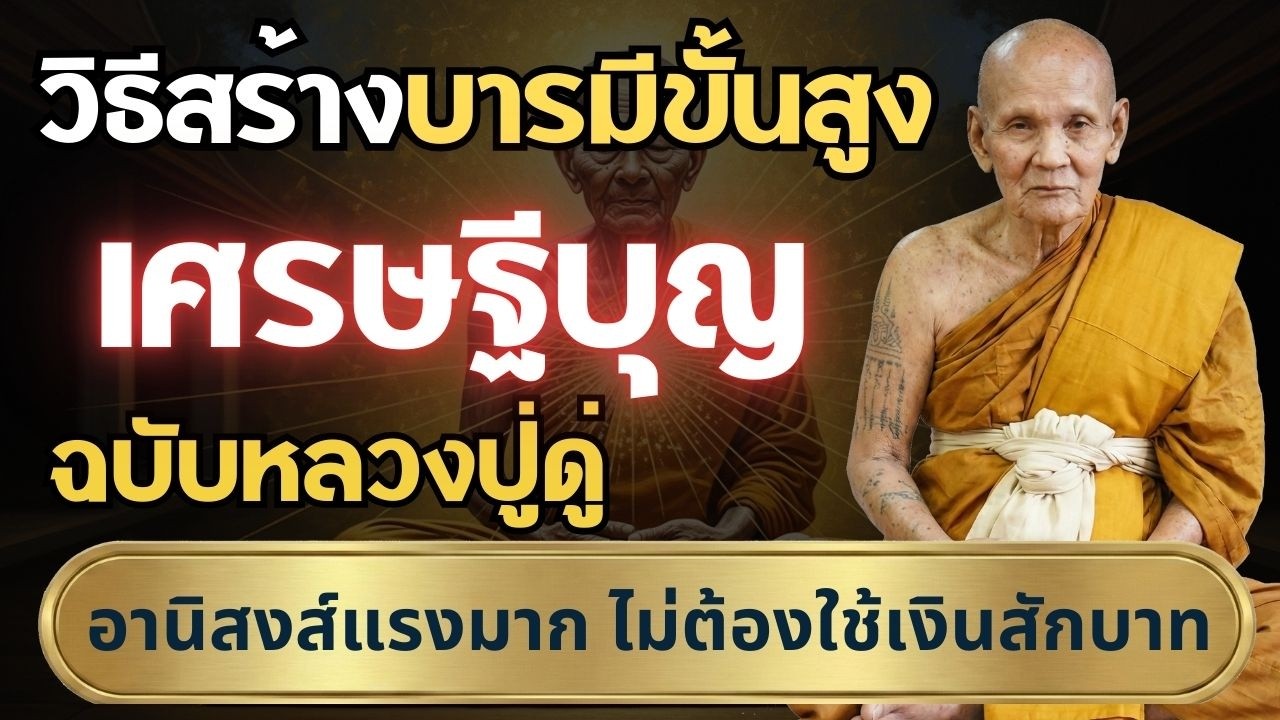 ความลับเศรษฐีบุญ วิธีสร้างบารมีขั้นสูงฉบับหลวงปู่ดู่ ทำได้ทันทีไม่ต้องใช้เงิน #บทสวดมหาจักรพรรดิ