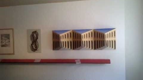 An optical illusion in the MC Escher museum.