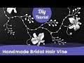 Easy Bridal Hair Vine from Beads & Flowers. Wedding Hair Accessories Ideas.
