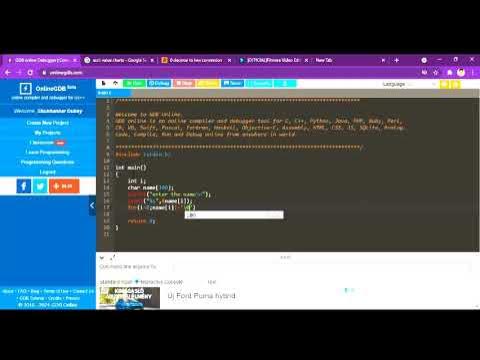 how to print a string in reverse order in c programming - YouTube