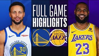 Los Angeles Lakers vs Golden State Warriors Full Game Highlights | NBA LIVE TODAY