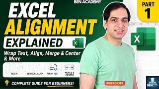 Excel Alignment Tutorial for Beginners: Wrap Text, Align, Merge & Center | Part 1