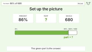 What is 86% of 680 Step-by-Step Percent Video