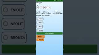 BILIMINGIZGA ISHONASIZMI? O'ZINGIZNI SINAB KO'RING! TARIXDAN TESTLAR 6-SINF 5-DARS