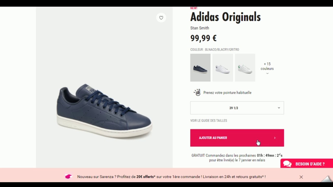 adidas livraison 24h