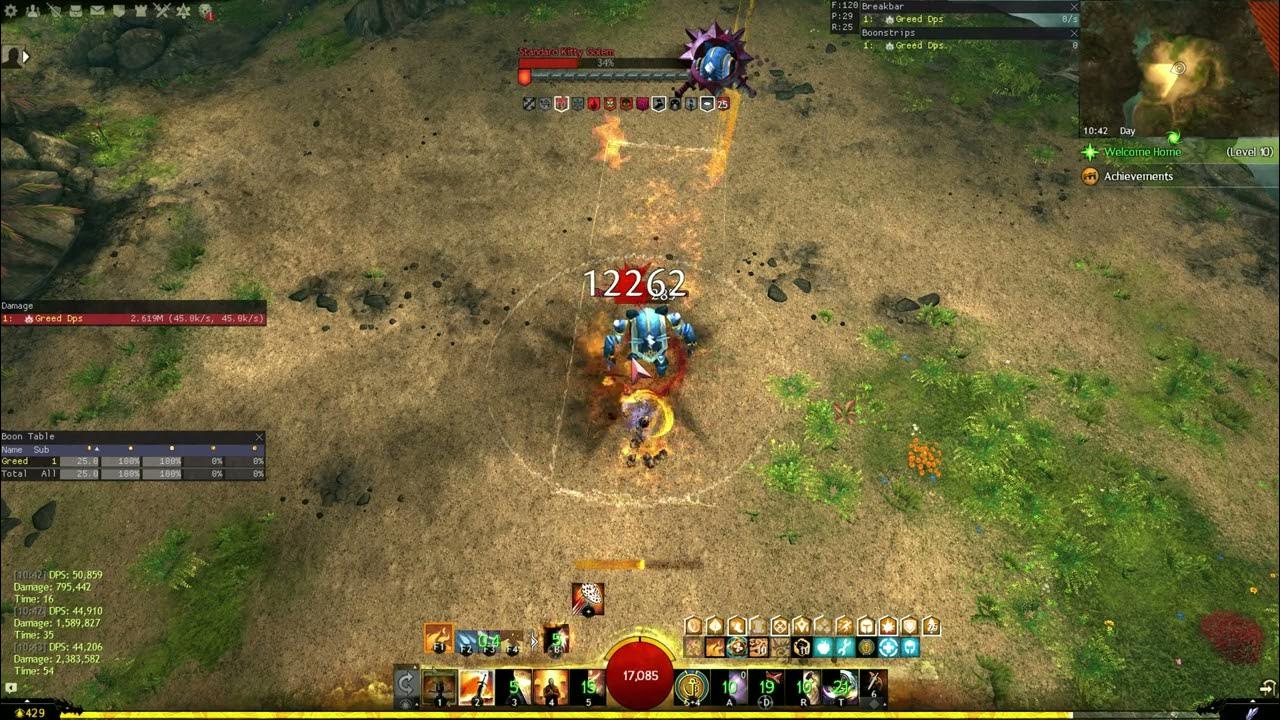 GW2 47.3k Power Catalyst benchmark Sword/Warhorn Small hitbox YouTube