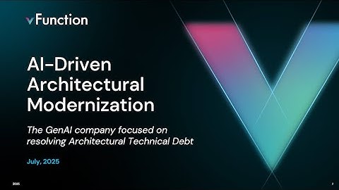vFunction - AI Driven Modernization & Refactoring Demo