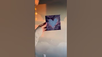 Mini canvas idea using Q-tips ☁️💌💡#shorts #artidea #canvasidea