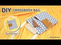 DIY TripleZip CROSSBODY BAG  | Multi Pockets Hipster Bag Tutorial [sewingtimes]