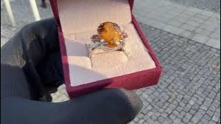 Stuchlík zlatý prsten s citrínem 025492