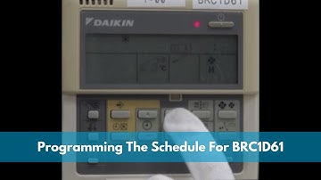 Programming The Schedule FOR BRC1D61