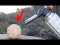 EXPERIMENT: GAS TORCH vs RUBBER BAND BALL