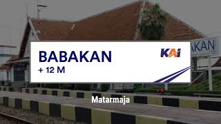 Announcements Matarmaja Train Arrives at Babakan Station