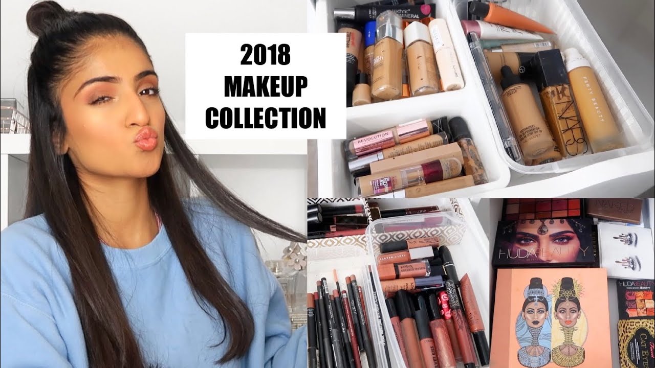 HUGE UPDATED MAKEUP COLLECTION 2018!!!! | Kim Mann