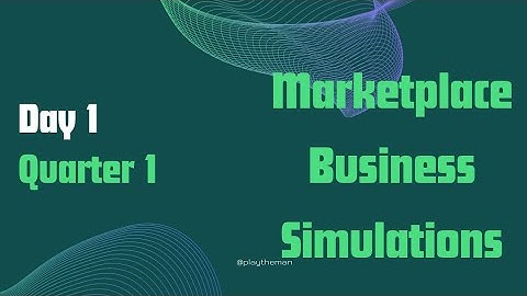 Day 1 Quarter 1 Introduction to Marketing... Marketplace Business Simulations Walkthrough