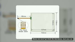 Touch Screen for Mitsubishi R56TB BKO-FA0818H07 REV:B/F/H/Q/T/V KeTop C50 ME 3